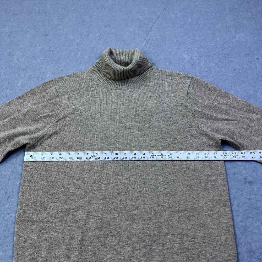 WoolOvers Turtleneck Sweater Womens Large Brown Cashmere/Wool‎ Polo Knit Jumper - Picture 3 of 9